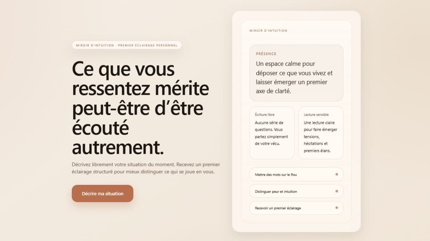 Miniature du projet Miroir d’Intuition
